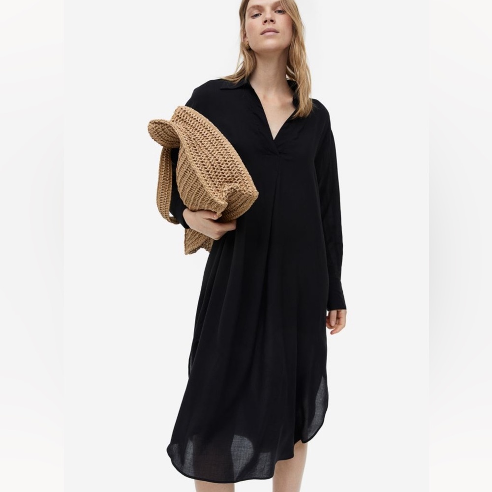 H&M Lyocell-blend shirt dress | NWOT - Picture 5 of 11